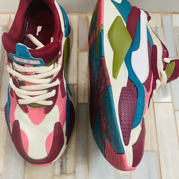 PUMA RS-X3 Puzzle Chunky Sneakers Colorblock Y2K US 6.5C big kid/ women’s 8 - Picture 14 of 16